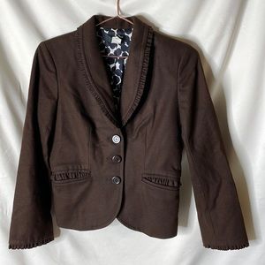 J.Crew Wool blend jacket size 2, brown